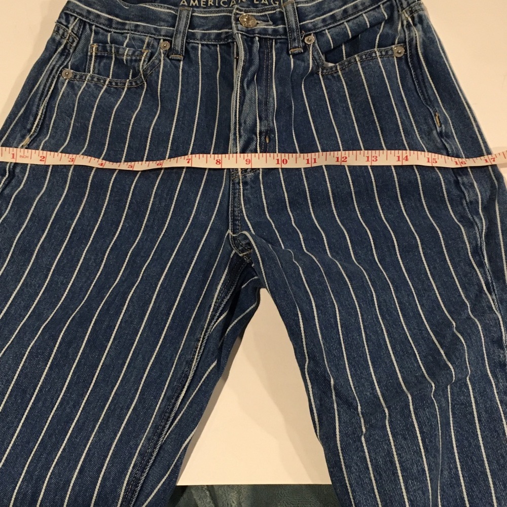 American Eagle Striped Mom Jeans Pencil Cut - Picture 9 of 12